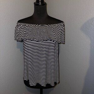 STRIPE OFF SHOULDER TOP